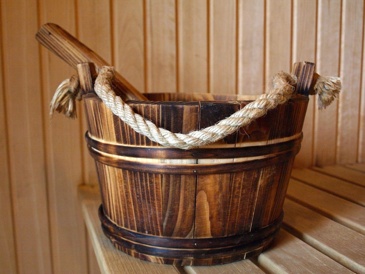 Basket holding a small dehumidifier