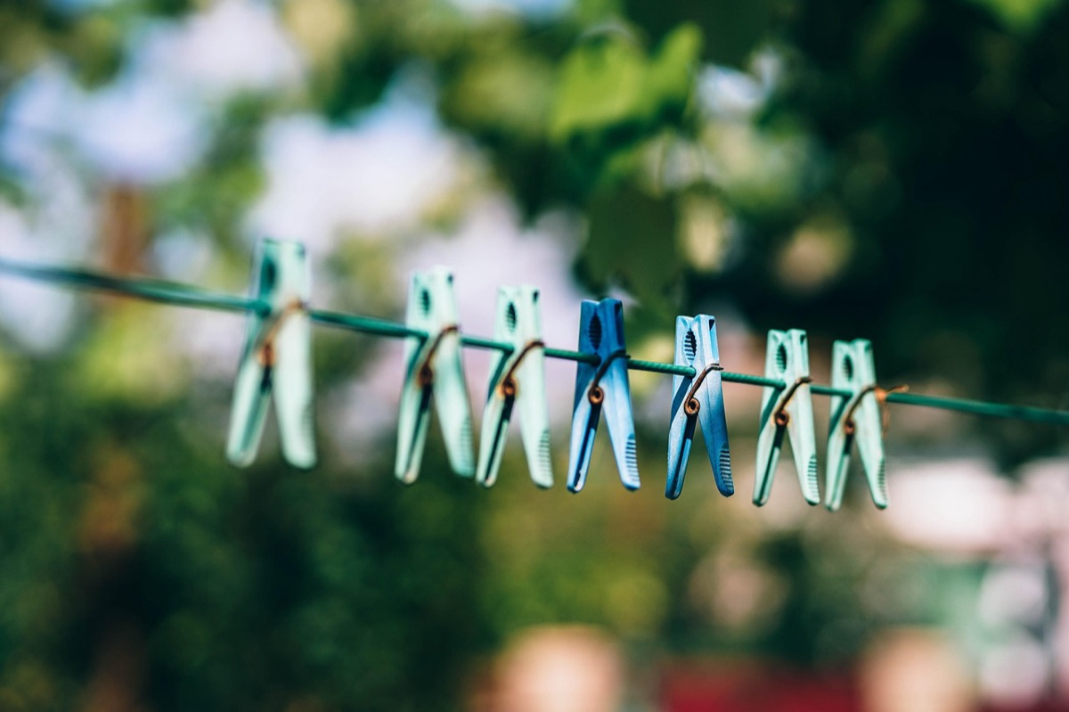 Laundry drying indoors
