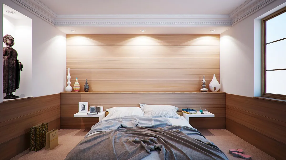 bedroom, bed, apartment, room, interior design, decoration, sleeping, cozy, bedroom furniture, beddings, interior decoration, home furniture, interior, indoors,
